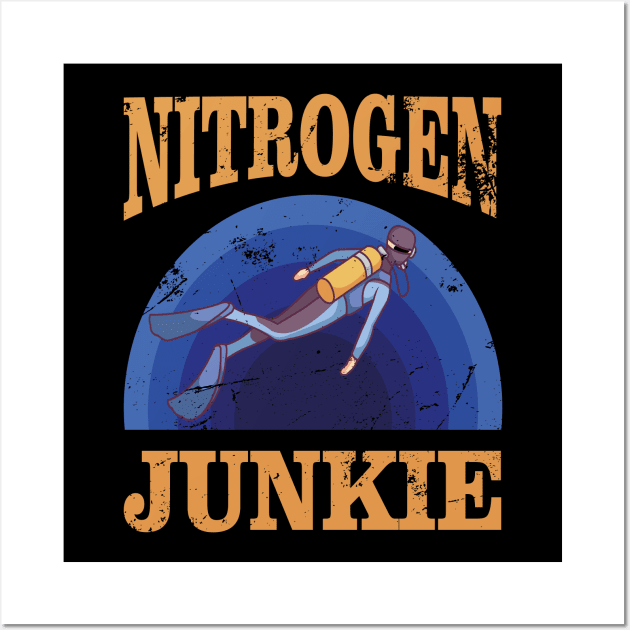 Funny Scuba Diver Nitrox Nitrogen Diving Gas Dive Lover Wall Art by melostore